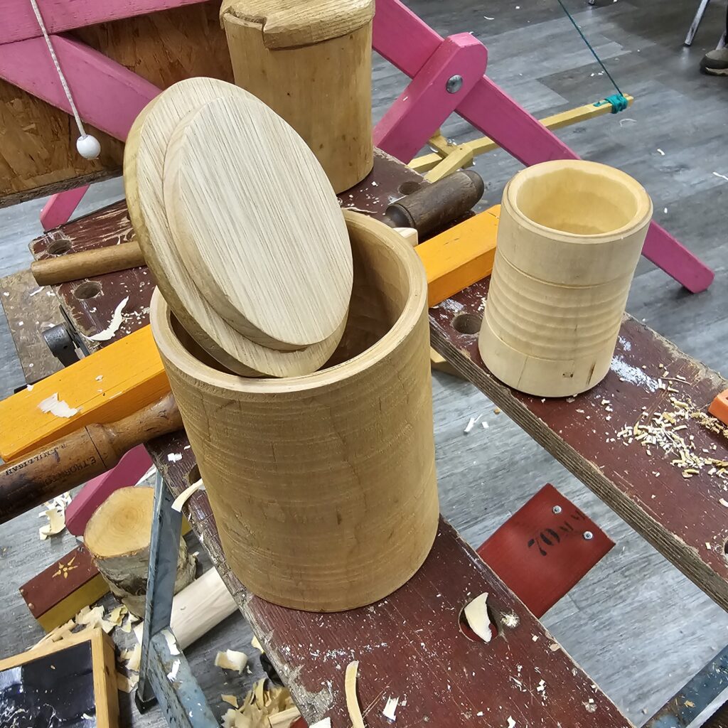 Picture of shrink pots in progress
Credit C Griggs
